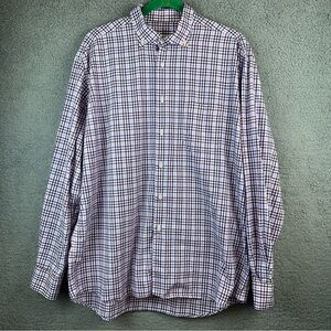 Miller Westby Mens Plaid Oxford Shirt Size Large Office Business Cowboy Classic